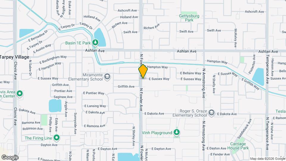 6002 E Sussex Way Map and Location Details