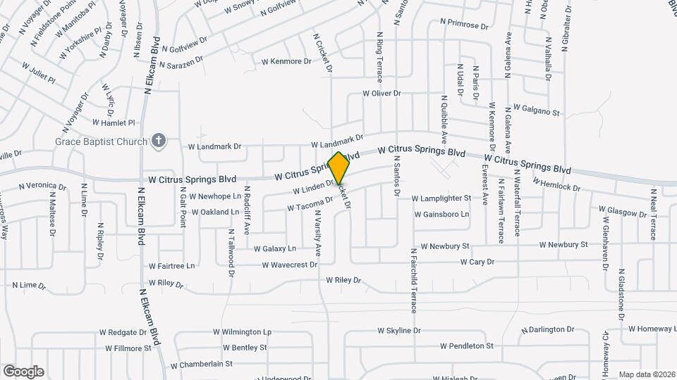 1937 W Tacoma Dr Map and Location Details