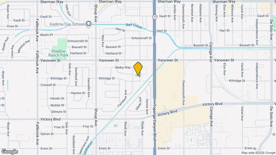 6653 Glade Ave Map and Location Details