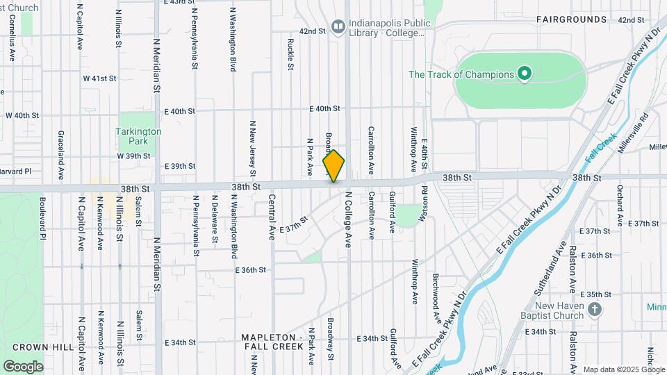 633 E 38th St Map and Location Details