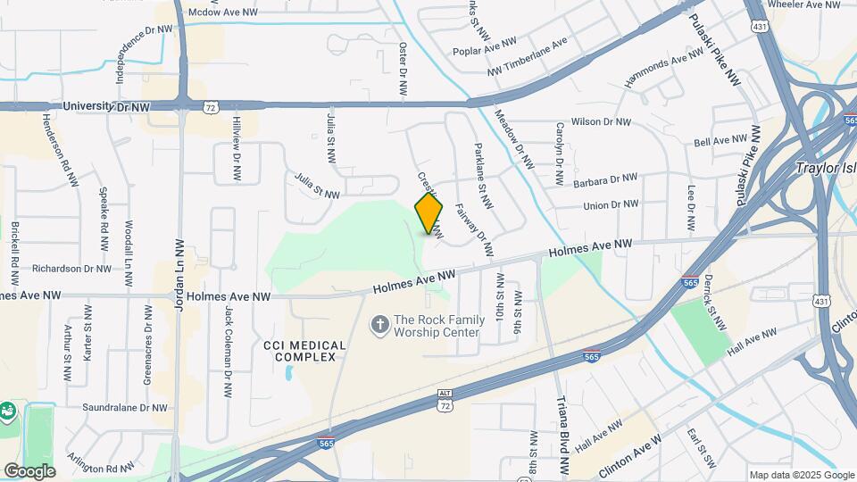 825 Crestline Cir NW Map and Location Details