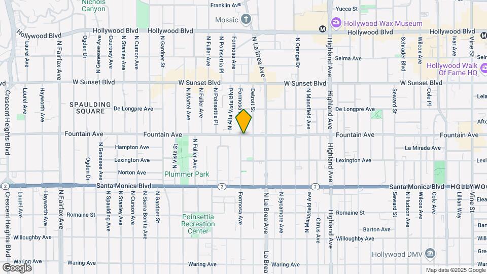 1256 N Formosa Ave Map and Location Details