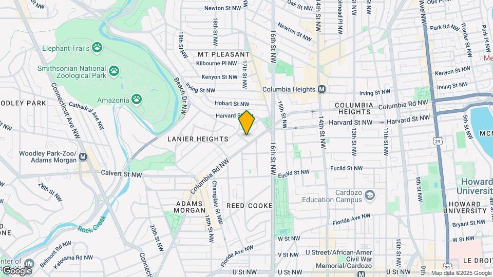 1669 Columbia Rd NW Map and Location Details
