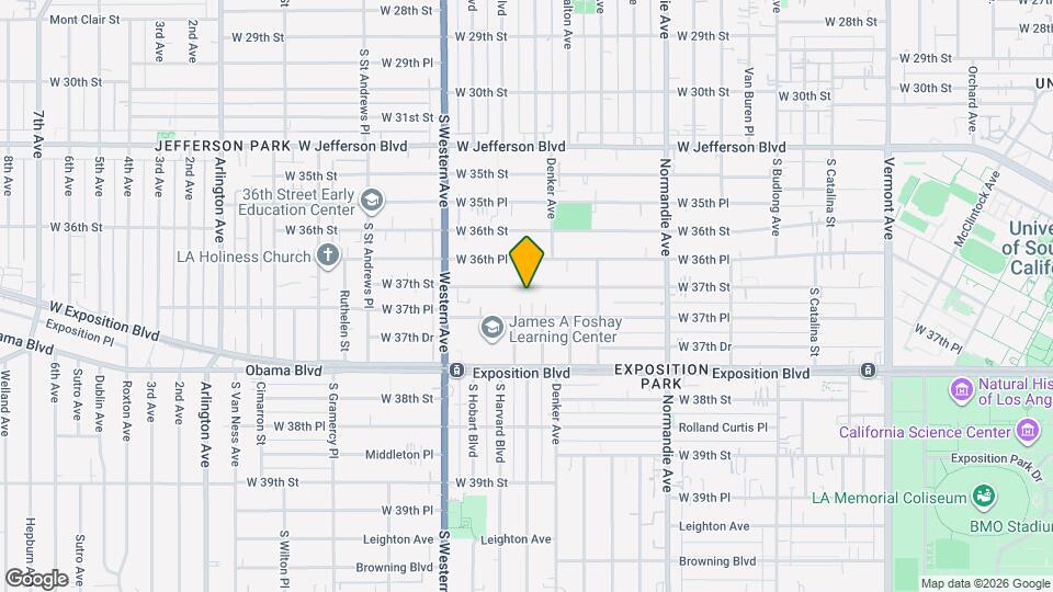 1584 W 37th St Map and Location Details