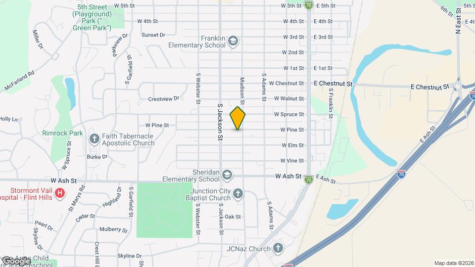 407 W Pine St Map and Location Details