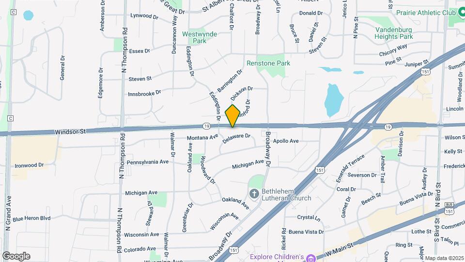 1750 Delaware Dr Map and Location Details