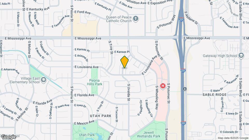 1286 S Uvalda St Map and Location Details