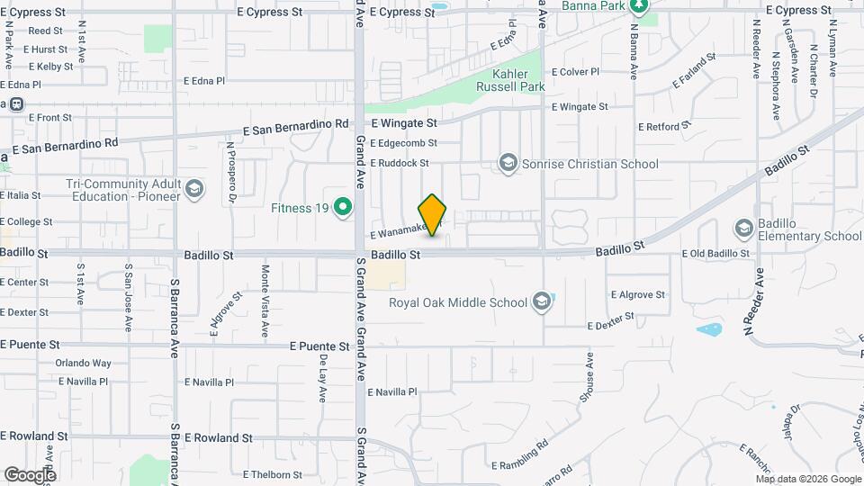 1051 E Badillo St Map and Location Details