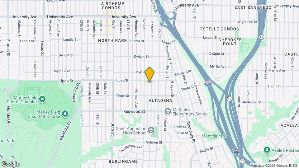 3370 Bancroft St Mapa y Detalles de la Ubicación