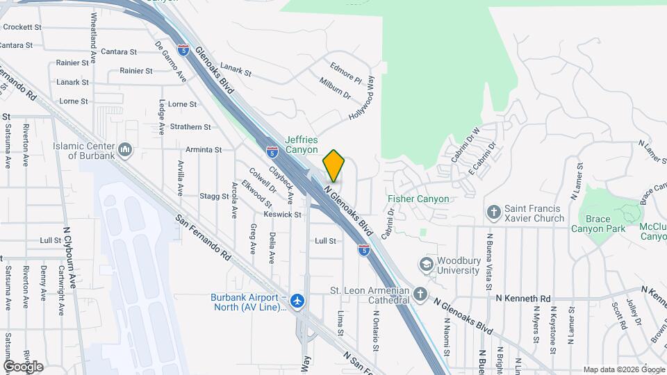 7758 N Glenoaks Blvd Map and Location Details