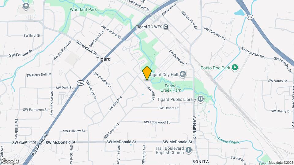 9301 SW Hill St Map and Location Details