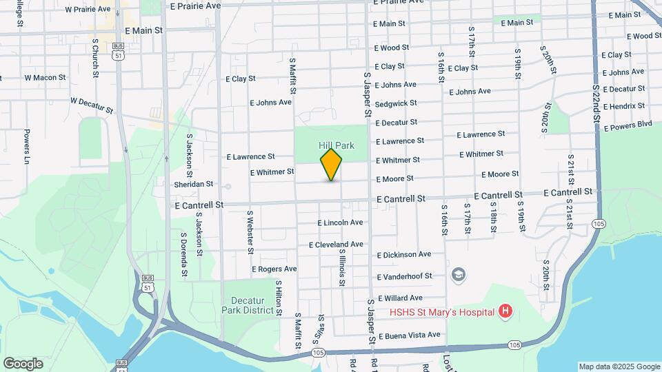 1045 E Moore St Map and Location Details