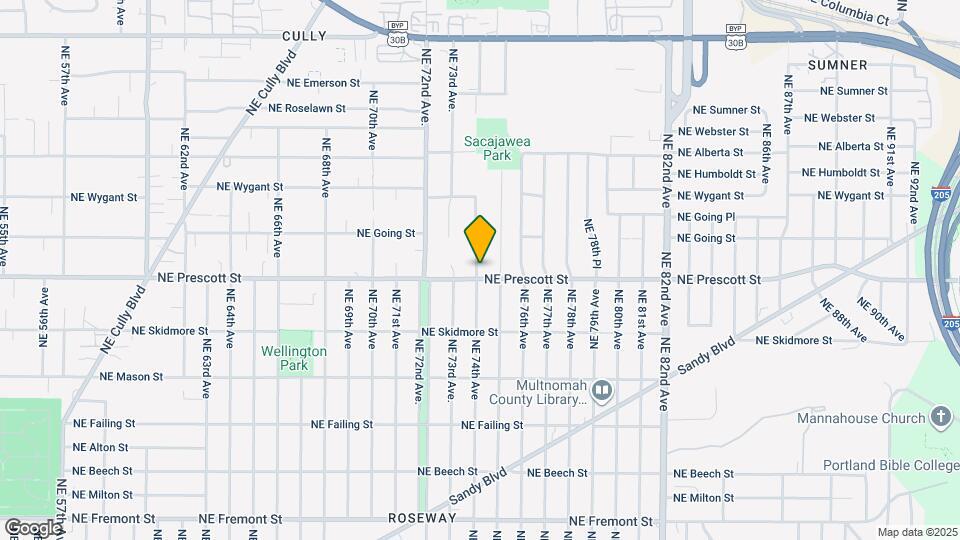 7405 NE Prescott St Map and Location Details