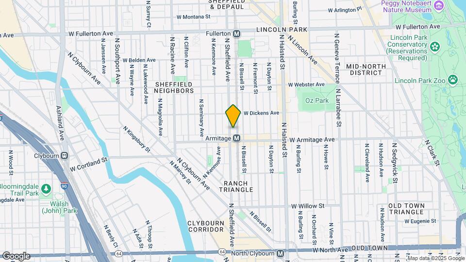 2023 N Sheffield Ave Map and Location Details