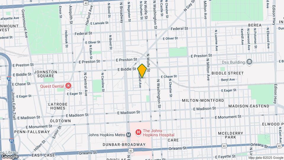 1805 E Chase St, Unit 1910 Map and Location Details
