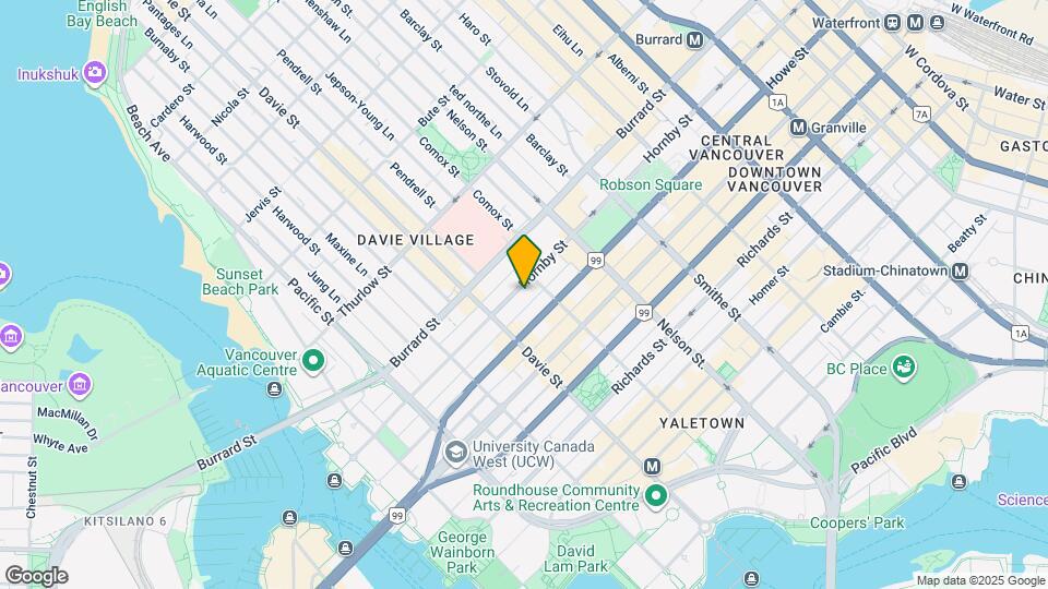 1133 Hornby St Map and Location Details