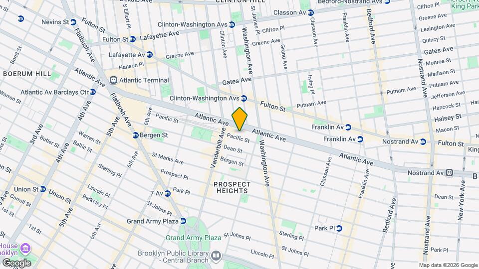 873 Pacific St, Unit Apartment 2A Map and Location Details