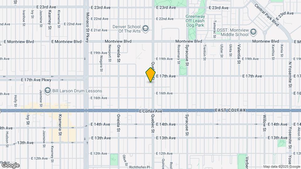 Bright South Park Hill basement apartment by William H McNichols Park Map and Location Details