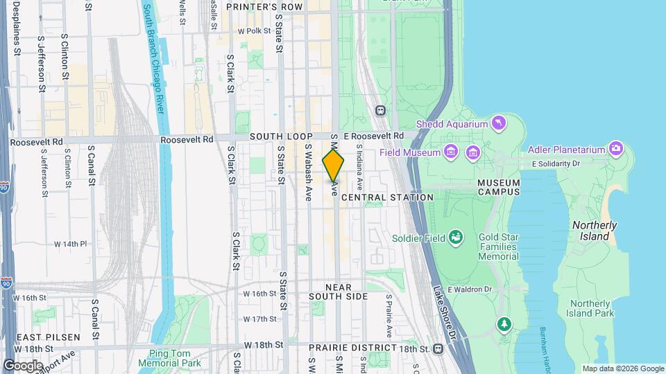 1342 S Michigan Ave Map and Location Details