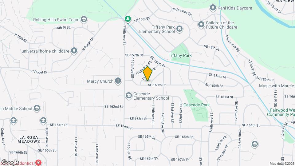 11868 SE 160th St Map and Location Details