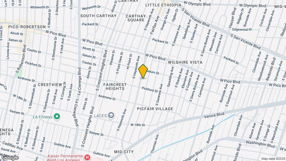 1540 S Fairfax Ave Map and Location Details