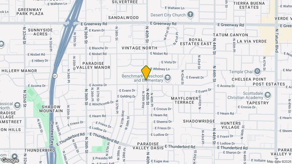 3860 E Acoma Dr Map and Location Details