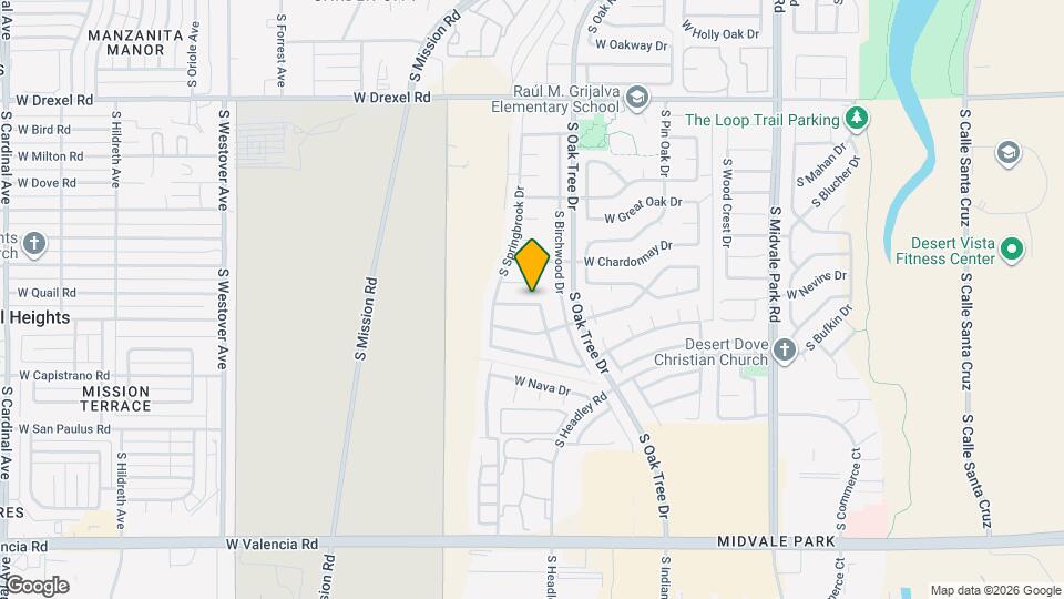 1950 W Burgundy Way Map and Location Details