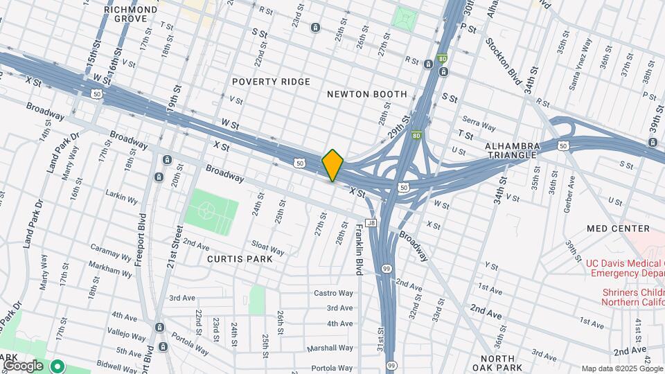 2630 X St Map and Location Details