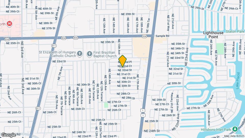 1511 NE 32nd St Map and Location Details