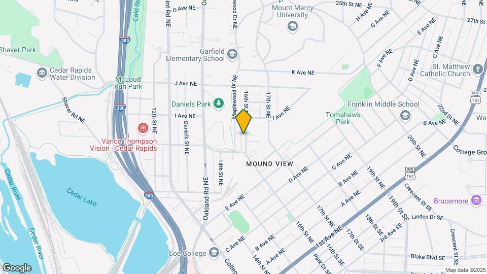 925 16th St NE Map and Location Details