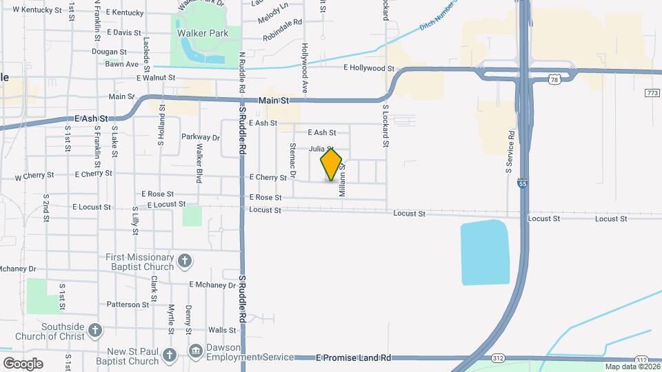 1219 E Cherry St Map and Location Details