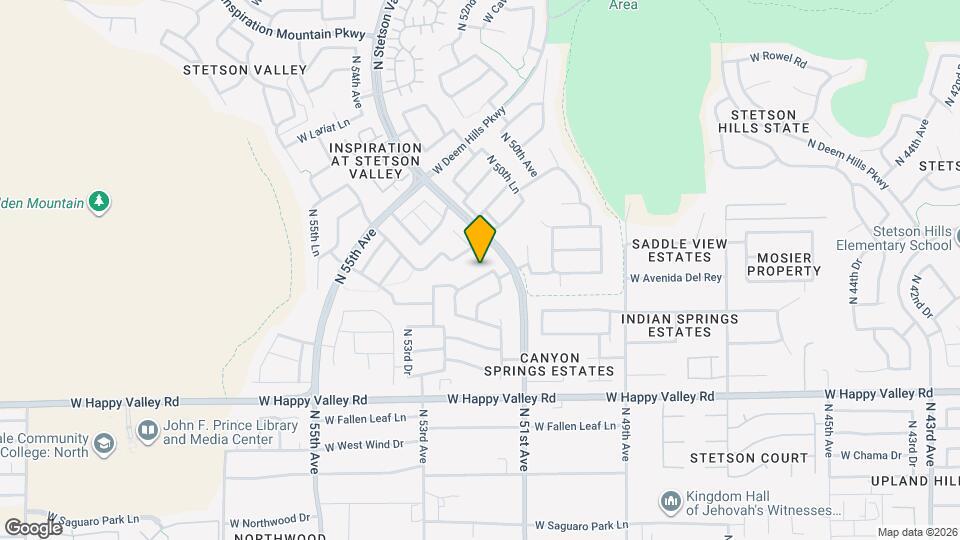 5118 W Swayback Pass Map and Location Details