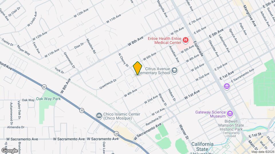 1436 N Cherry St Map and Location Details