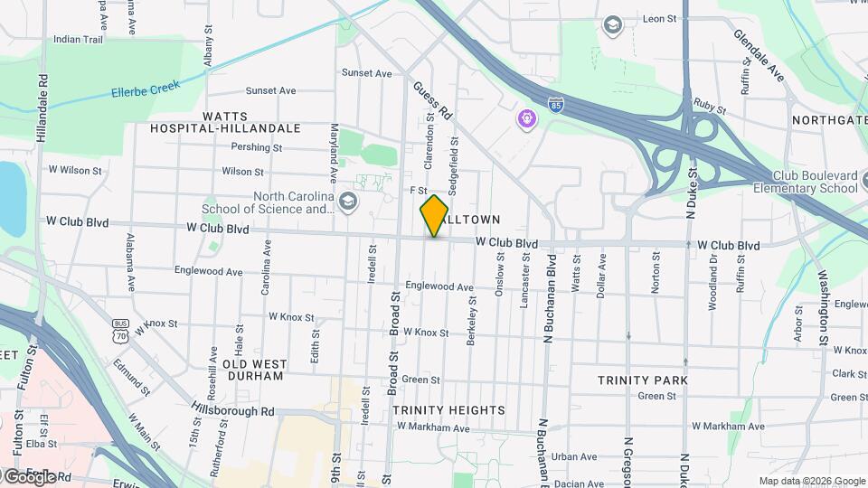 1611 W Club Blvd Map and Location Details