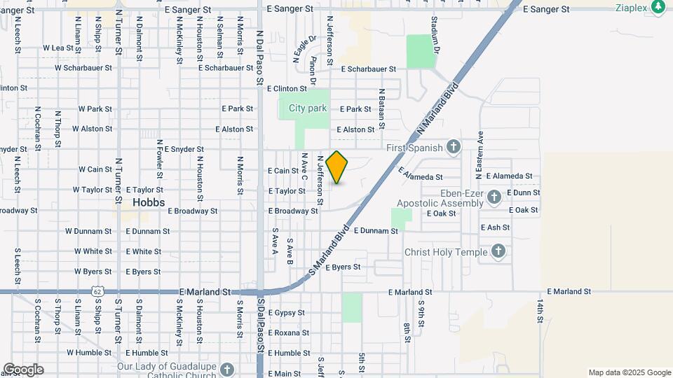 1200 E Broadway St Map and Location Details