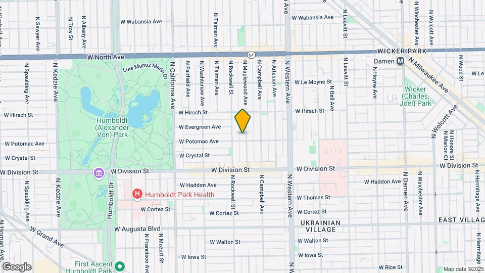 1306 N Maplewood Ave, Unit 1 Mapa y Detalles de la Ubicación