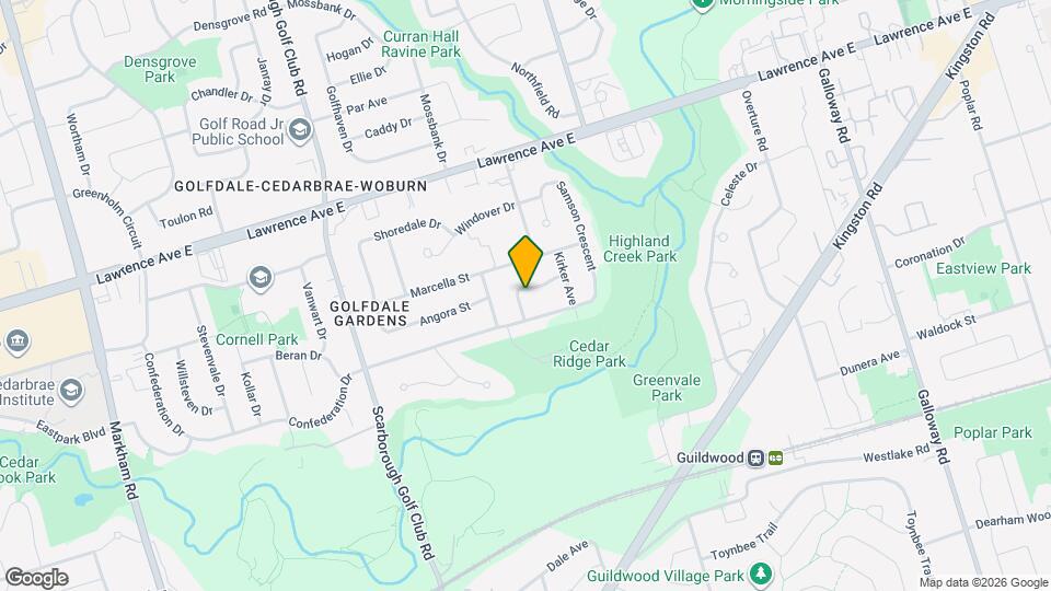 19 Shoreland Crescent Map and Location Details