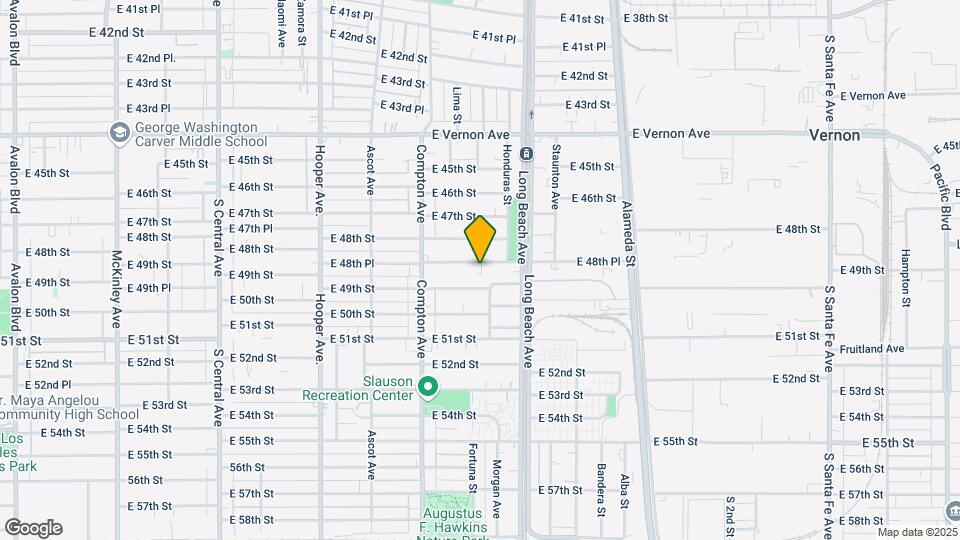 1608 E 48th Pl Map and Location Details