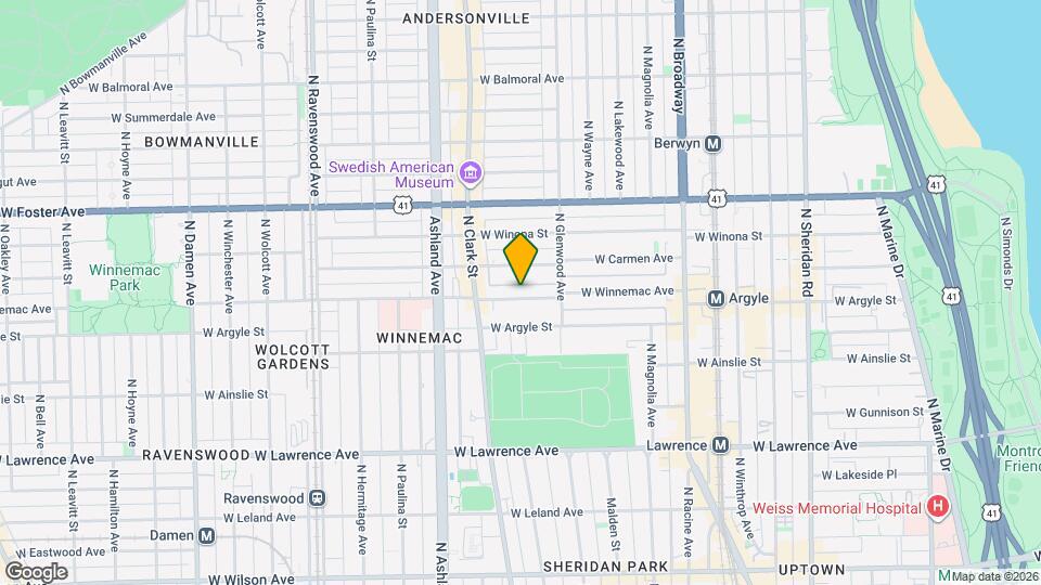 1440 W Winnemac Ave, Unit 2 Mapa y Detalles de la Ubicación