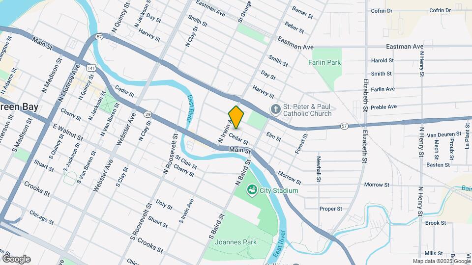 1321 Cedar St Map and Location Details