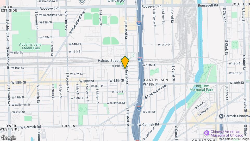 1618 S Halsted St Map and Location Details