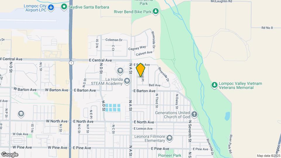 1229 N First Pl Map and Location Details