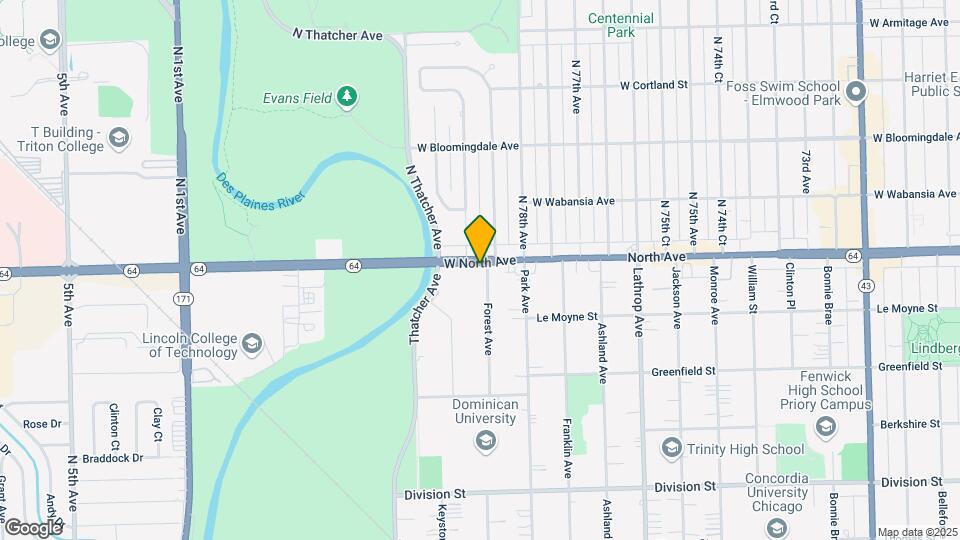 1544 Forest Ave Map and Location Details