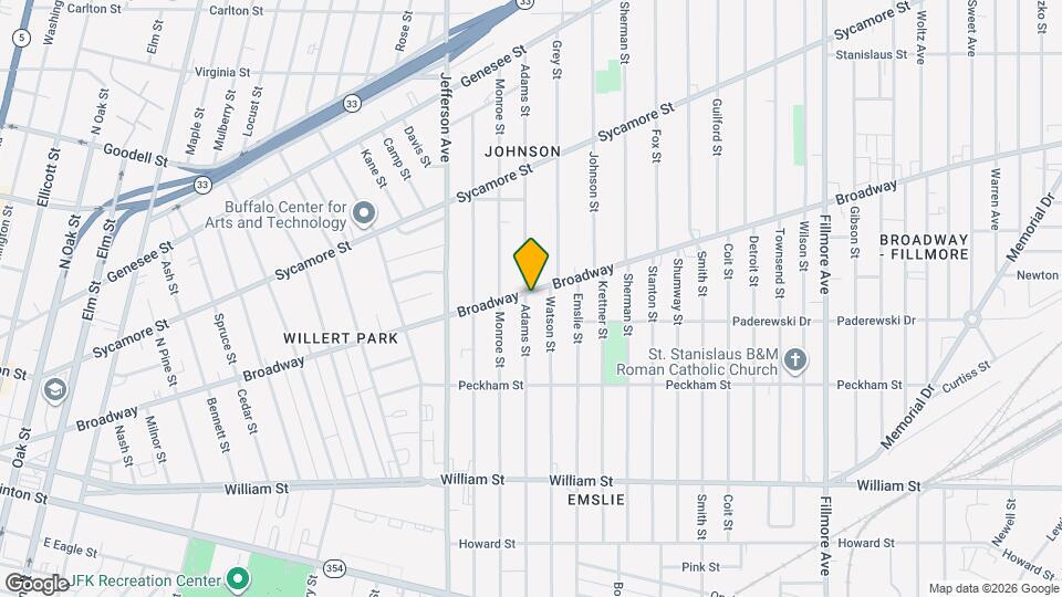 629 Broadway Map and Location Details