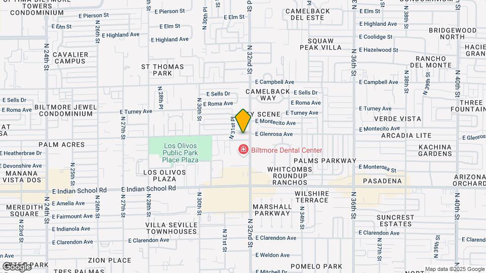 3150 E Glenrosa Ave Map and Location Details