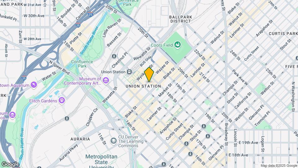 1720 Wazee St Map and Location Details