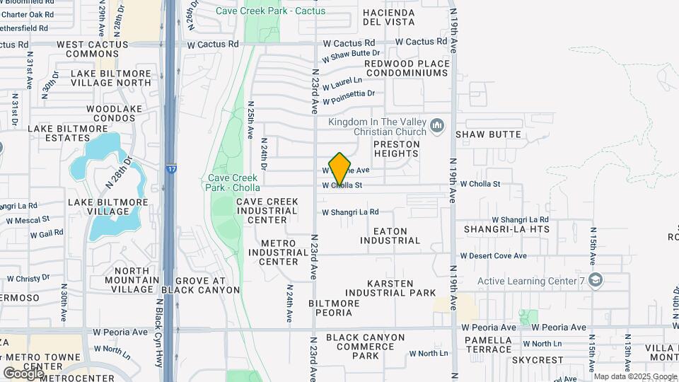 2219 W Cholla St Map and Location Details