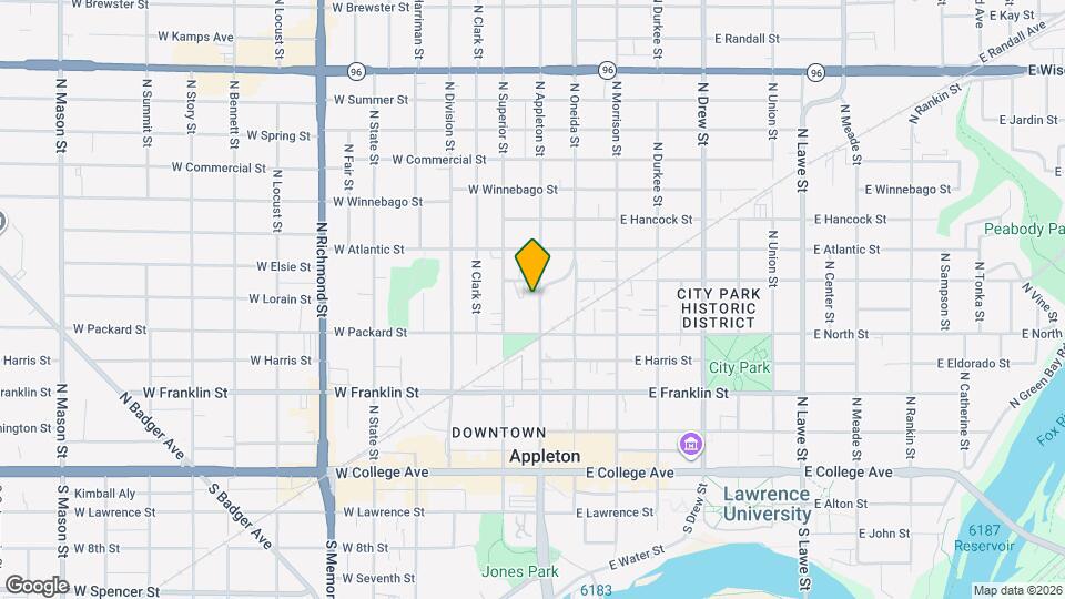 531 N Appleton St Map and Location Details