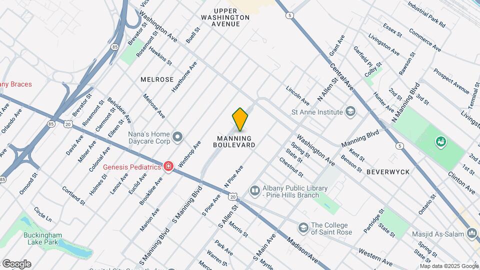 105 Manning Blvd, Unit 1 Map and Location Details