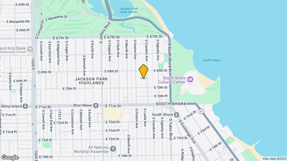 6938 S Crandon Ave-Unit -3W-6938 Map and Location Details
